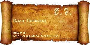 Baza Hermina névjegykártya